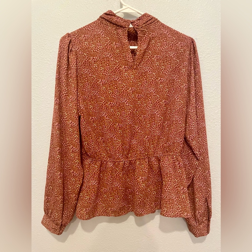 DR2 Women's Rust Floral Blouse